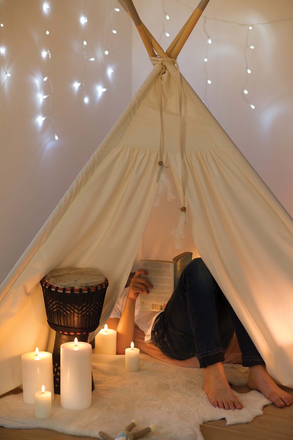 LED bloklys - H:15 x Ø:6 cm